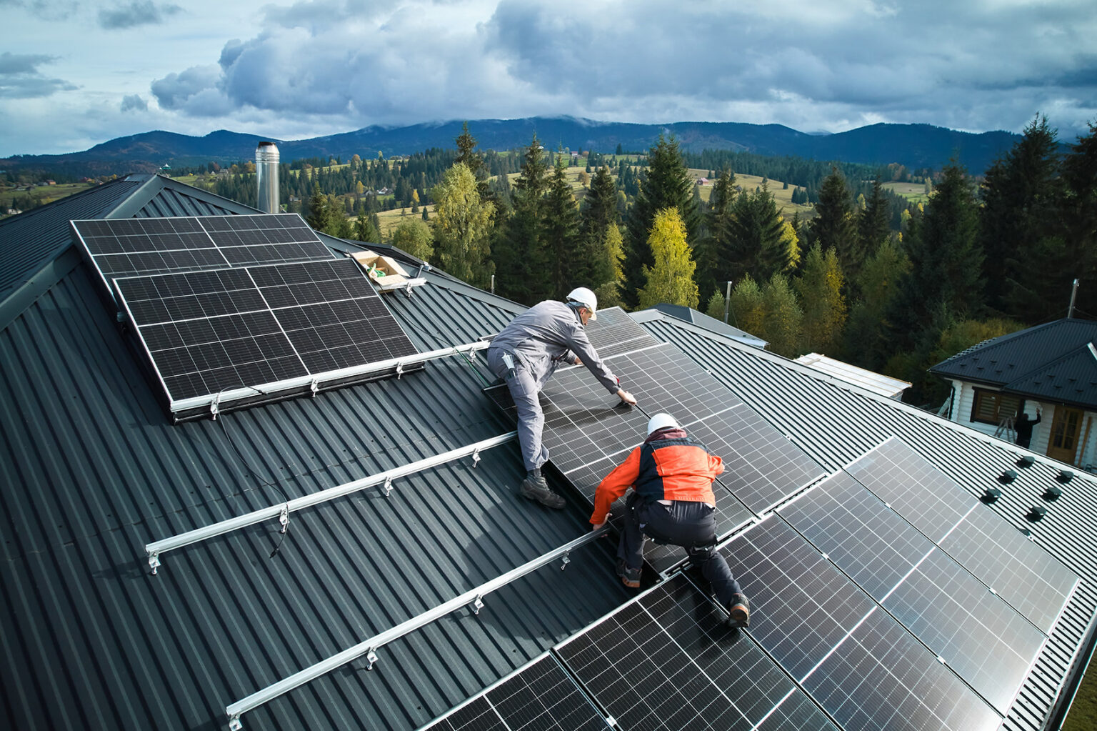 Photovoltaikmodule auf einem Dach